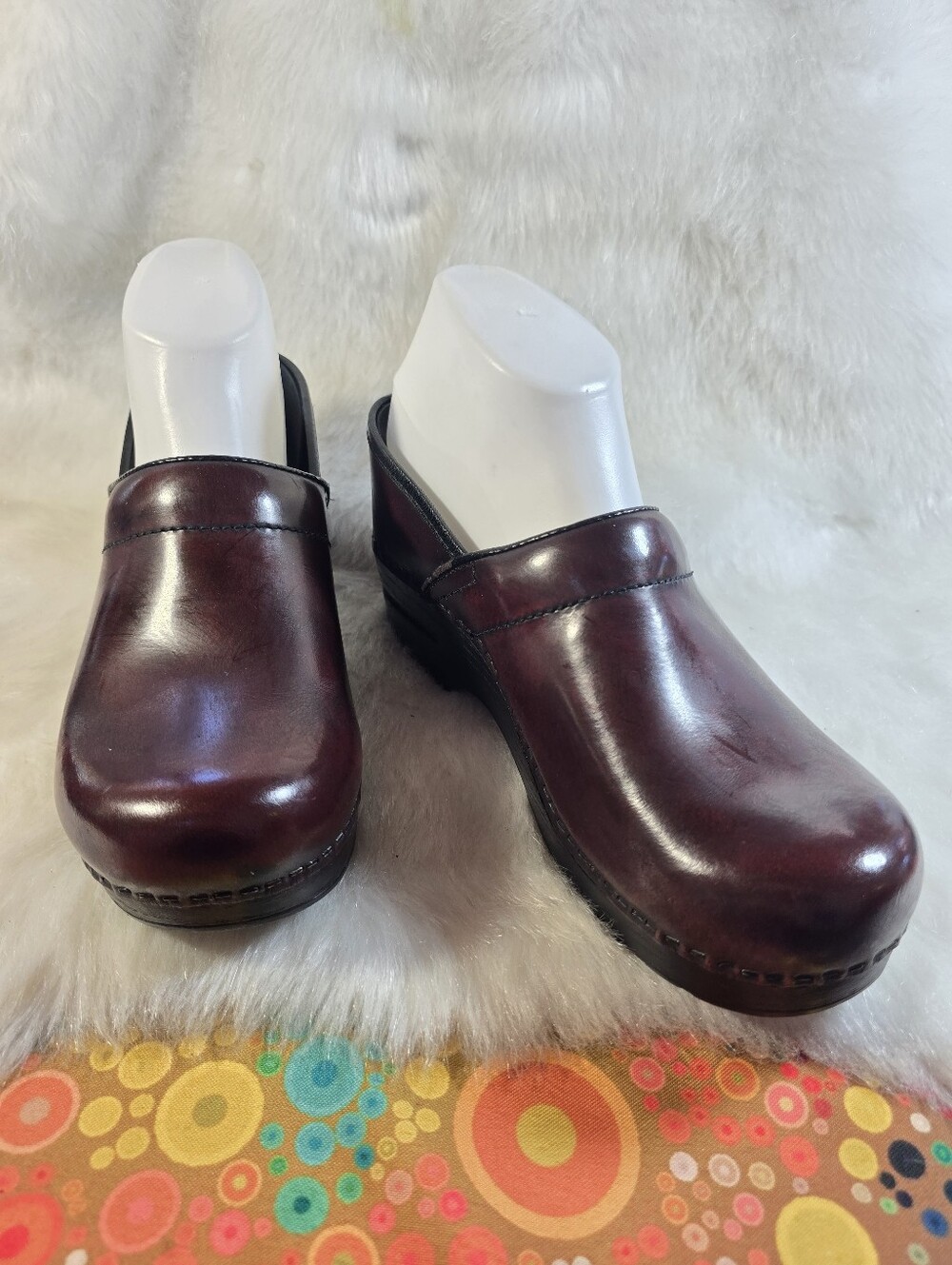Dansko Professional Cordovan Cabrio Leather Slip-On Clogs - Picture 3 of 11